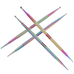 minkissy 4pcs Rhinestone Dotting Pen Dual Ended Nail Art Tools Ideal Multiple Dotting Heads For Manicure Suitable For DIY Crafts And Decoration