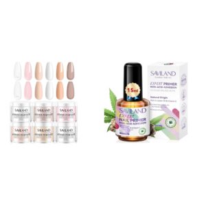 Saviland Acrylic Powder with 2024 Nail Primer No Lift