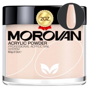 Morovan Nude Pink Acrylic Powder – 2oz Professional Acrylic Nail Powder Polymer Nude Pink Nail Powder for Acrylic Nail Extension Carving Nails