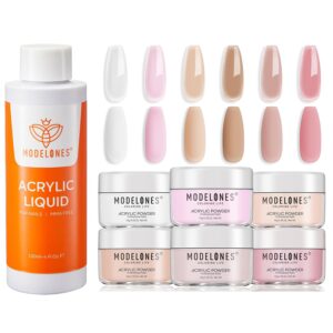 modelones Monomer 4 oz & 6 Colors Acrylic Powder