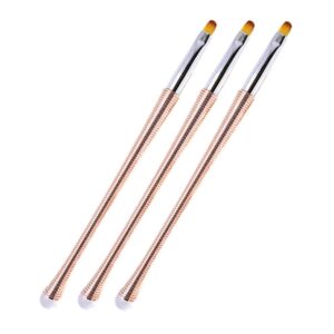 SOESFOUFU 3pcs Nail Brush Pen Diy Nail Art Tool Flexible Brush Hair Art Manicure Pen for Gel