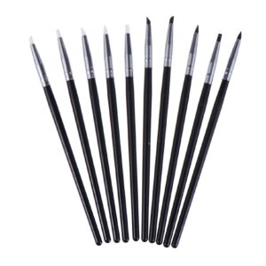 minkissy 2sets Nail Art Pens Kit Nail Tracing Pen Dotting Tool for Family Lovers 10pcs*2