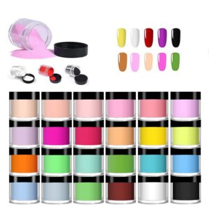 Acrylic Powder> Colored Acrylic Nail Powder Sets Art Tips UV Gel Nail Acrylic Powder Decoration DIY 3D Manicure> 24 Colors Acrylic Powder Nails