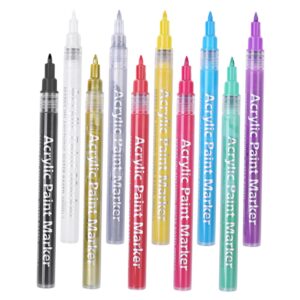 ADOCARN 10pcs Nail Tracing Pen Nail Art Brush Nail Marker Pen Nail Line Drawing Pen Tool Nail Tools Nail Accessories Manicure Art Painting Pens Cosmetic Plastic Woman Decorative Brushes