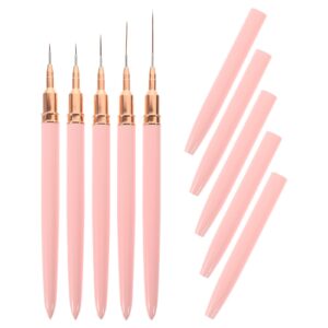 Mipcase 5pcs nail art pens nail line painting pen fiber wool manicure pens nail Paint pen Nail supplies Nail pencil drawing tool nail pens fine pen Japanese-style