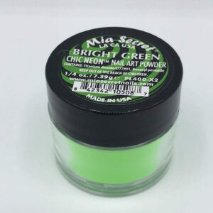 Mia Secret Nail Art Powder Chic Neon Collection – .25 oz (Bright Green)