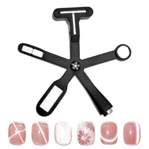 6 in 1 Cat Eye Magnet for Nails>Multi-Function Strong Magnetic Nail Polish Tools Art Magnet for Cat Eye Gel Polish>9D Stripes>Galaxy French Nail Designs>and DIY Home Salon Manicure