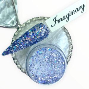 Imaginary Dip Powder> Acrylic Powder> Nail Art Designs> Manicure or Pedicure Dipping Powder for Home or Salon Use. Dip Powder System> Long Lasting> Cruelty Free. 0.25 Oz Jar.