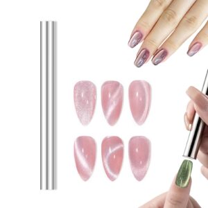 Double-head Nail Polish Magnet Stick>3D Cat Eye Magnet for Nail Art>Strong Cat Eye Gel Nail Polish Magnet Pen for Salon>Studio or Home