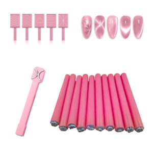 10Pcs Nail Art Stamp Pen Nail Art Flower Stamp Pen with 3 in 1 Nail Magnets tools Nail Magnet Stripe Nail Magnet kits>Nail Art Stamp Pens DIY Nail Art Tools for Salon DIY Home Manicure