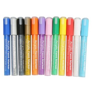 Bognajin 12 Colors Nail Art Pens Set Nail Polish Pens Drawing Painting Point Liner Pen for Home & Salon DIY