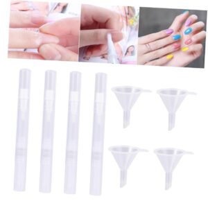 Beatifufu Diy Nail Polish Pen Kit 8pcs 4.5ml Brush Tip Pens for Easy Application for Nail Polish Lip Gloss