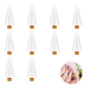 10 Pcs Wax Pencil for Rhinestones, Wax Tips for Rhinestone Tool, Wax Replacement Head Tips for Nail Dotting Pen to Pick Nail Gem Jewel, Rhinestone Picker Tool
