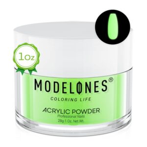 Modelones Glow in the Dark Acrylic Powder> 1oz/28g Luminous Green Acrylic Nail Powder Professional Polymer Powder Fluorescent Green for Nail Extension Halloween Thanksgiving Gifts> Beginner-Friendly