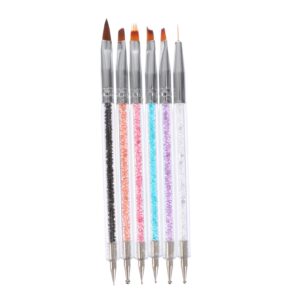 SOESFOUFU Nail Art Drawing Pen Set 6pcs Manicure Drawing Tools Nail Art Diy Pen Manicure Pen Nail Art Accessory Acrylic Tip