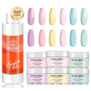 Modelones Acrylic Powder Set & 4 oz Monomer Acrylic Nail Liquid