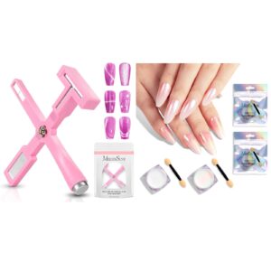 MelodySusie 5 in 1 Nail Magnet MelodySusie 2Pcs Chrome Nail Powder for Gel Nails