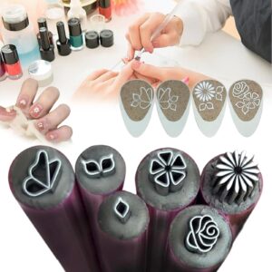 ZANWANXIN Nail Art Stamp Pen>Nail Art Stamp Pen Set>Nail Art Flower Stamp Pen>Nail Stamp Pen Diy Nail Art Tools>Nail Art Pen Set>Nail Graffiti Nail Art Dotting Tools with Simple Design (6PCS)