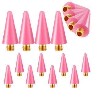 Prasacco 16 Pcs Wax Replacement Head Tips, Nail Rhinestones Picker Rhinestone Picker Tool for Nail Dotting Pen to Pick Up Nail Gem Jewelry Dotting Tip for Wax Replacement Wax Head Accessories(Pink)