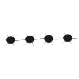 Gogogmee 4pcs 6 Sizes Nail Art Dotting Tool Set Black Thin Dot Painting Pen for Fingernails