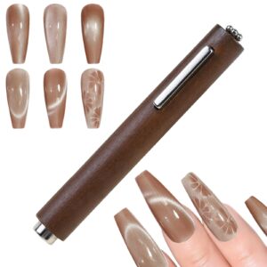 YECERALA 1 PCS Nail Art Magnets For Cat Eye Nails Designs Tools Double-Head 3 In 1 Cat Eye Magnets Pen Sticks For Nails Polish Magnet For Magnetic Gel Polish Cat Eye Nail Magnet Wand Tools