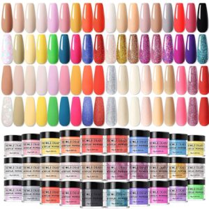 Bundle – NICOLE DIARY 48 Colors Acrylic Powder Set> Acrylic Nail Powder Starter Set for Nail Extension> Nail Carving> Nail Salon & DIY Manicure