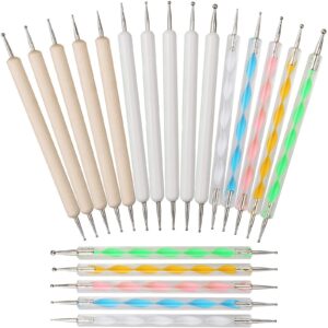 20 Piece Mandala Dotting Tools Nail Art Dotting Embossing Tools Pattern Tracing Dotting Tools For Nails, Dot Painting Tools Stylus Dotting Tools For Nail Arts Embossing Pattern