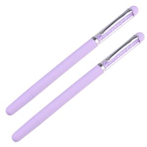 Balacoo 2pcs Nail Art Tip Dot Paint Manicure Kit Nail Art Tip Dot Paint Pen Nail Art Design Studs Picker Rhinestone Clay Tools Sewing Cross Crystals Beads Applicator Purple Gem Stylus