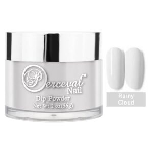 PERCEVALNAIL Dip Acrylic Powder Nail Salon Quality | Pastel Grey | Rainy Cloud 2oz