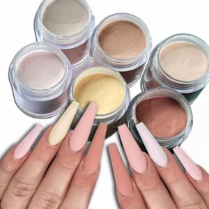 Nail Acrylic Powder Set Nude Color Acrylic Powder for Nails Dip Nail Powder>Nude Nail Glitter Acrylic Powder Kit
