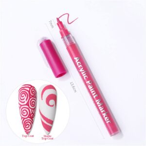 3D Nail Art Pen for Nail Art>16 Colors Nail Pens Nail Point Graffiti Dotting Pen Drawing Painting Liner Brush for Valentine’s Day DIY Nail Art Beauty Adorn Manicure Tool>1PC