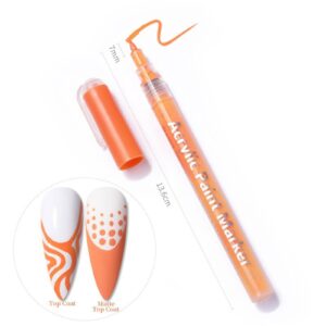3D Nail Art Pen for Nail Art>16 Colors Nail Pens Nail Point Graffiti Dotting Pen Drawing Painting Liner Brush for Valentine’s Day DIY Nail Art Beauty Adorn Manicure Tool>1PC