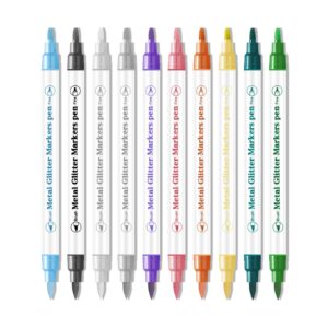10Pcs Nail Pen Nail Art Pen Waterproof Nail Polish Pen Quick Dry Nail Art Painting Pen DIY Abstract Lines Pen Metallic Nail Drawing Pen 3D Nail Art Set Nail Accessories Set