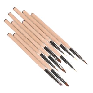 minkissy Nail Art Tools 9pc Set Nail Art Pens Brush Manicure Kit for Women Fingernail Art Supplies Liner Brush for Nail Art Creations