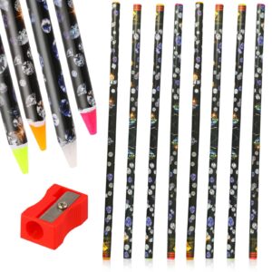 8 PCS Wax Pencil for Rhinestones, Rhinestone Pen Tool, Nail Art Gemstone Embellishment Tool with Pencil Sharpener, Suitable for Nail Art DIY