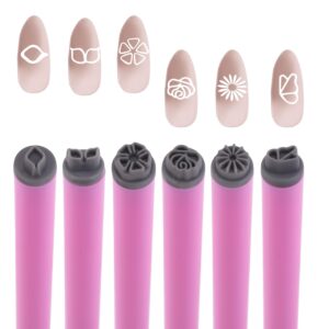 6pcs Nail Art Stamp Pens>6 Patterns Graffiti Nail Stamp Floral Nail Stamp Paint Pens Nail Polish Pen Set DIY Nail Tools for Women