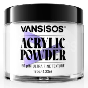Clear Acrylic Powder 120g Acrylic Nail Powder Polymer Beginner Friendly Long Lasting No Need Nail Lamp Professional Acrylic Powder for French Manicure Nail Carving