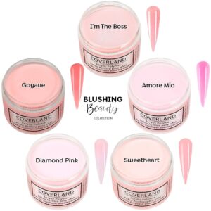 Tones Coverland Acrylic Nail Powder “Blushing Beauty” Collection for Nail Design> Sculpting> and Masking Nail Bed Imperfections – Professional Acrylic Nail Supplies – (5 X 3.5 OZ)