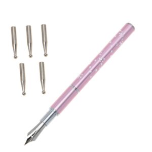 NOLITOY Elegant Nail Art Pen Set 5 Dotting Tools Delicate Design for Diy Manicure