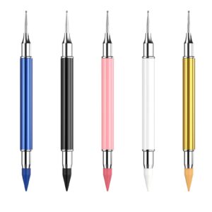 OIFEN Rhinestone Picker Tool ,5 Pcs Dual-Ended Dotting Tools Wax Pencil for Rhinestones,Rhinestone Applicator for Nail Art Decoration