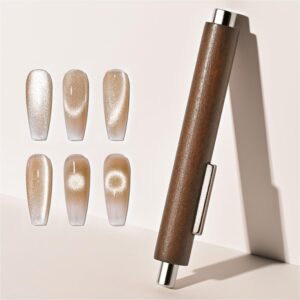 GAOY 3-in-1 Cat Eye Magnet for Nails>Cigar Shape Nail Magnet>Multi-Function Nail Magnets for Nail Art DIY at Home>Brown