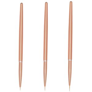 Gatuida 3pcs Nail Art Liner Portable Thin Nail Art Brushes for Manicure Elegant Drawing Pens for Unique present for Women