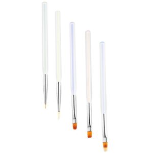 Baluue 5Pcs Nail Art Drawing Pens Professional Manicure Tool for Home Salon Use Creative Nail Painting Pens for Stunning Designs Easy to Use