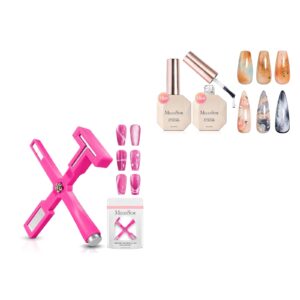 MelodySusie 5 in 1 Nail Magnet>Multifunctional Cat Eye Gel Nail Polish Magnet MelodySusie 2PCS Clear Blooming Gel for Nail Design