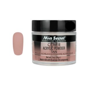 Mia Secret Cover Tan Acrylic Powder MADE IN USA Multiple Sizes (1 oz)
