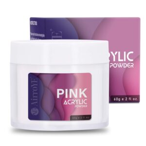 AirroYE Acrylic Powder> Professional Nail Art Powder> for Doing Acrylic Nails> 2 oz (Pink)