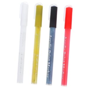 DOITOOL 4pcs Nail Art Pens for Painting Nails Acrylic Paint Marker Manicure Drawing Tool for Dots Petals Lines Patterns Comfortable Grip Present for Women
