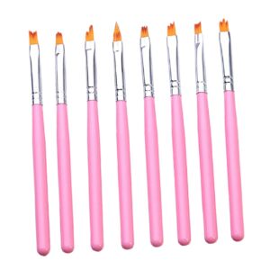 Healeved Convenient Nail Art Pen Brush Set 8pcs Nail Painting Tool for Women Art Supplies Accessories for Home Use