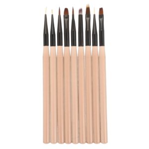 Healeved Manicure Kit 9pcs Nail Art Pens Thin Nail Art Brush for Fingernail Paint Nail Art Tools Nail Art Liner Brush for Nail Art Supplies