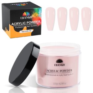 120g Deep Nude Acrylic Powder> EBANKU Acrylic Powder Large Capacity Professional French for Nail Acrylic Extension> Long-Lasting> No Lamp Needed
